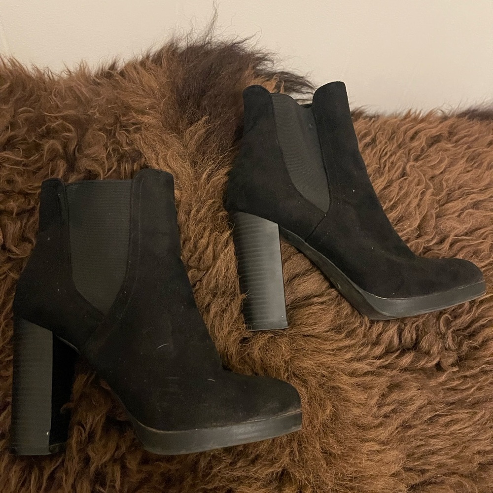 Charlotte Russe Black Heeled Boots